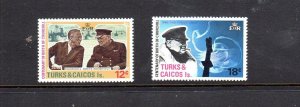 TURKS & CAICOS ISLANDS #297-39 1974 CHURCHILL MEMORIAL MINT VF NH O.G