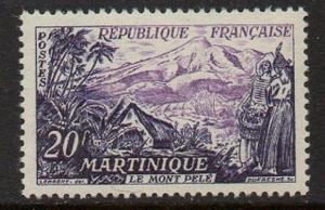 France 1955 Martinique Mount Pelee Mountain VF MNH (780)