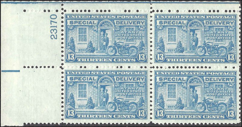 E17 Mint,OG,NH... Plate Block of 4... SCV $2.75