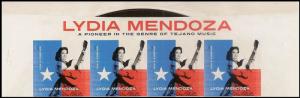 US 4786a Music Icons Lydia Mendoza imperf NDC header strip (4 stamps) MNH 2013