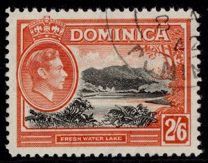 DOMINICA GVI SG107, 2s 6d black & vermilion, FINE USED.