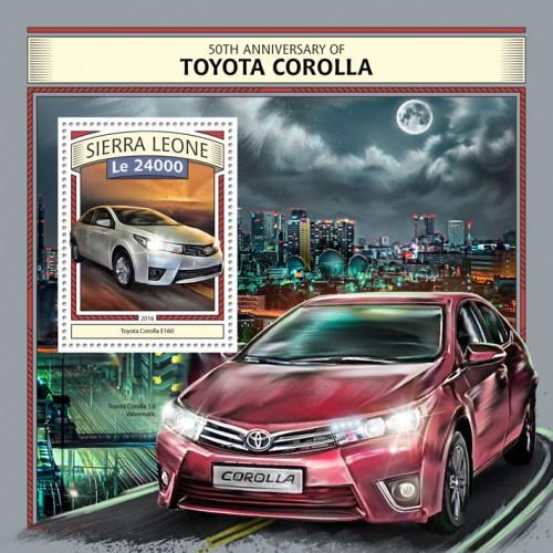 SIERRA LEONE 2016 SHEET TOYOTA COROLLA CARS srl161109b