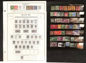 Ireland Stamp Collection on 2 Minkus Pages, 1922-1953 (BG)