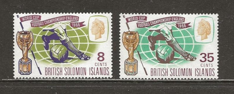 Solomon Islands Scott catalog # 167-168 Unused HR