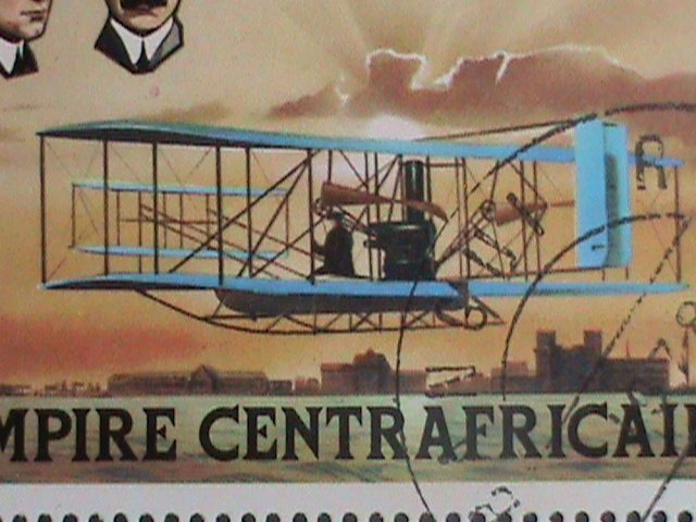 Central Africa Stamp-1978 The Wright Brothers & Glider  CTO-S/S sheet