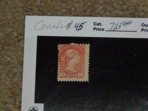 CANADA-SCOTT# 45, MINT HINGED, SOME GUM MISSING AT TOP