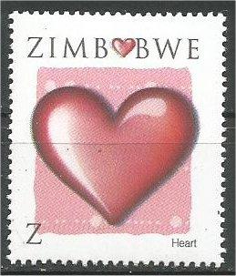 ZIMBABWE, 2008, MNH Z, Valentine's Day Scott