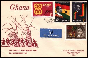 Ghana 147-150 Typed FDC