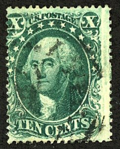 U.S. #31 Used with PSE graded cert G 30 two blind perfs at right