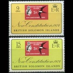 SOLOMON IS. 1974 - Scott# 277-8 New Cost. 9-15c LH