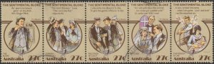 Australia 1983 Sc#881 Australian Folklore Strip of 5 USED-VF.