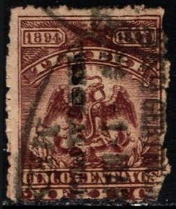 1894 Mexico Revenue 5 Centavos General Tax Duty Used