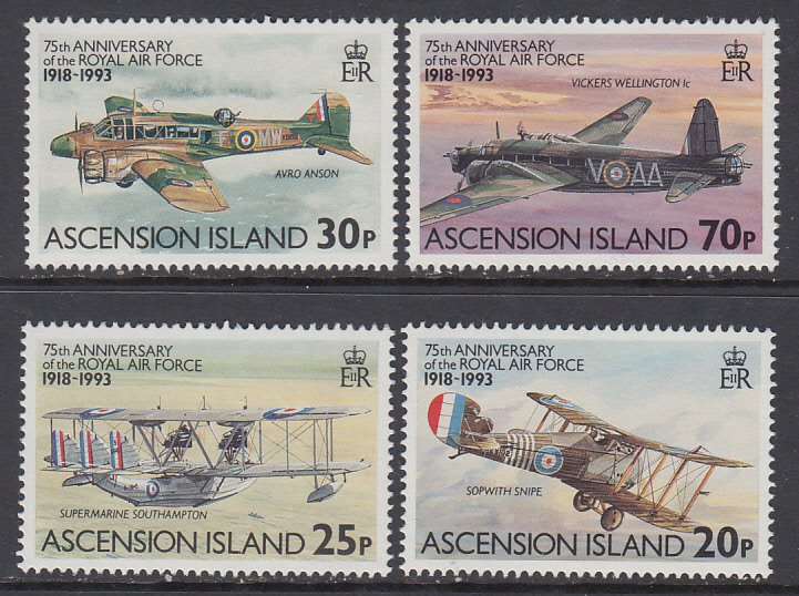 Ascension 557-560 Airplanes MNH VF