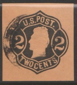 U.S. Scott #U52 Jackson - Embossed Stamp - Stationery & Wrappers - Used Single