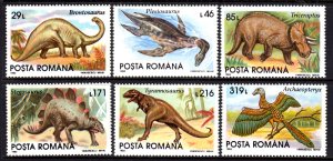 Romania 1993 Dinosaurs Complete Mint MNH Set SC 3845-3850