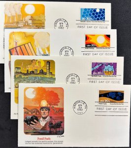 US #2006-2009 FDCs 20c Knoxville World's Fair 1982 [CVR316]