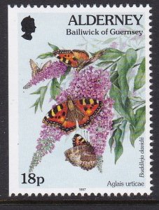 98a Alderney 1997 Flowers @ Fauna Booklet Single MNH