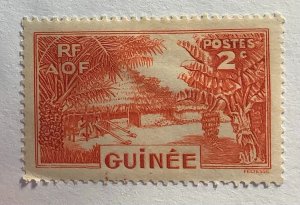 French Guinea, AOF, 1938 Scott 128 MH - 2c, Weaver of Fouta Djalon