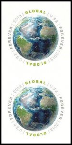 US 4740a Earth global imperf NDC vert pair MNH 2013