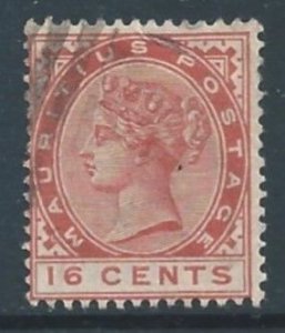 Mauritius #82 Used 16c Queen Victoria - Wmk. 2