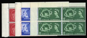 British Commonwealth - Great Britain #334-336 Cat$21, 1957 Boy Scouts, set in...