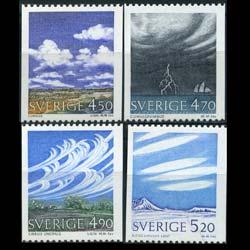 SWEDEN 1990 - Scott# 1845-8 Clouds Set of 4 NH