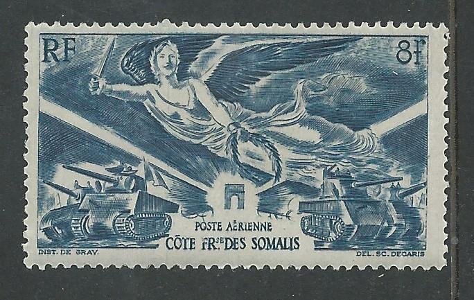 Somali Coast # C8 WW II  Allied Victory    (1) Unused VLH