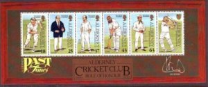 Alderney Sc 105a 1997 Cricket Club stamp sheet NH