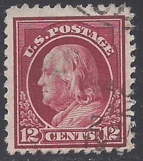 #512 12c George Washington 1917 Used