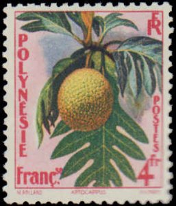 French Polynesia #192, Complete Set, 1959, Flowers, Hinged