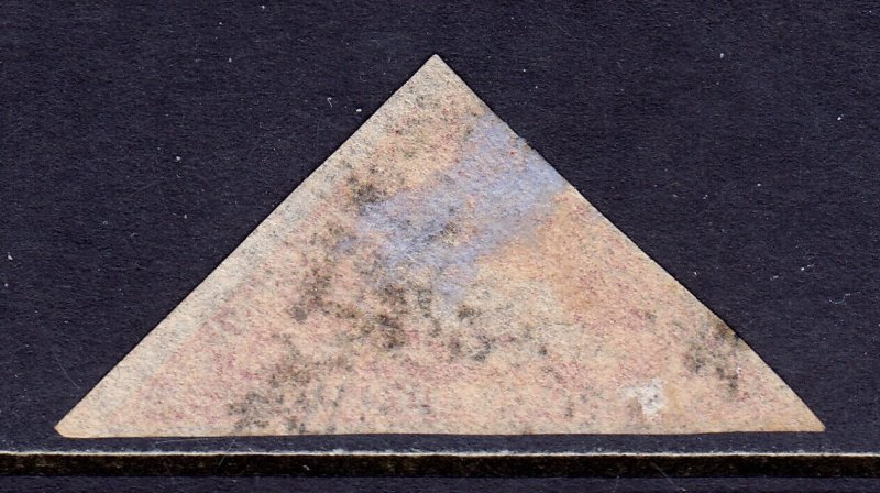 CAPE OF GOOD HOPE — SCOTT 3 — 1857 1d ROSE TRIANGLE WHITE PAPER— USED — SCV $325