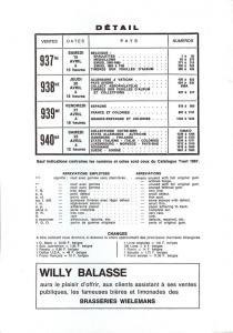 Balasse: Sale # 216  -  Ventes Publiques Willy Balasse, B...