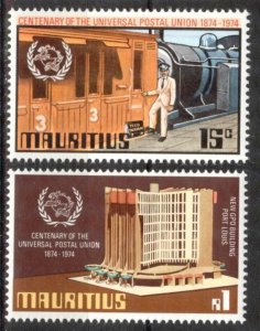 Mauritius 1974 100 Years of UPU Universal Postal Union set of 2 MNH