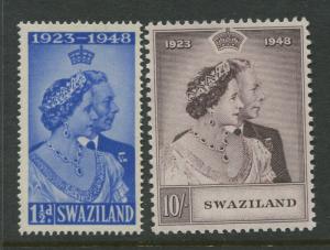 Swaziland - Scott 48-49 - Silver Wedding Issue -1948-MNH-Set of 2 Stamps