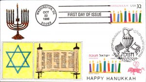 #3118 Hanukkah Joint B Line FDC