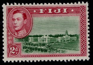 FIJI GVI SG255a, 2d green & magenta, LH MINT.