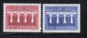 Denmark Sc 755-6 1984 Europa stamp set mint NH