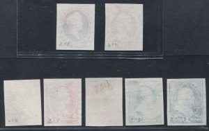 212P3-218P3 Plate Proofs on India Very Fine SCV $610 (9/27 TJ)