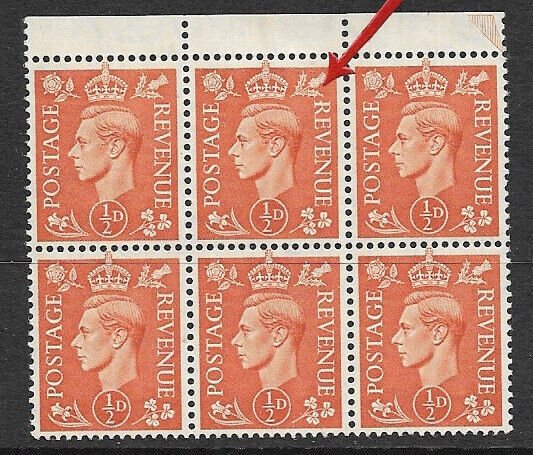 Sg 503 Q3e ½d Pale Orange with 'Spur to R' variety UNMOUNTED MNT/MNH