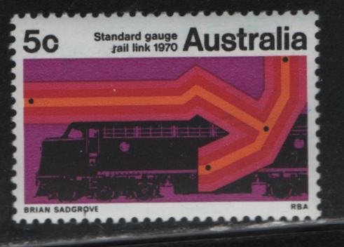 AUSTRALIA, 471, MNH, 1970, Diesel Locomotive and New Track