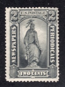 US 1875 2c gray black Newspaper, Scott PR33a NGAI, value = $500.00
