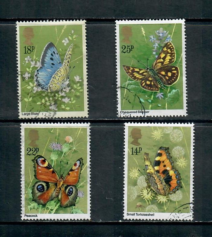 G.B. 1981 COMMEMORATIVE SET , BUTTERFLIES USED H 240221