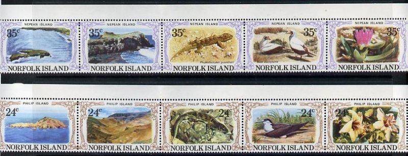 NORFOLK ISLAND - 1982 - Philip & Nepean Islands - Perf 10v Set-Mint Never Hinged