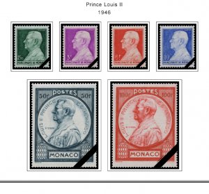 COLOR PRINTED MONACO 1885-2010 STAMP ALBUM PAGES (346 illustrated pages)