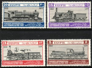 1933 Egypt International RR Congress Locomotives set NH Sc# 168 / 171 CV $123.00