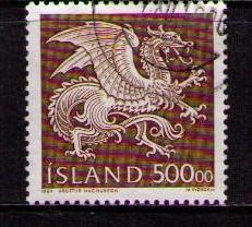 ICELAND Sc# 677 USED FVF Dragon