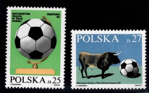 Poland Scott 2521-2522 MNH** World Cup Soccer set