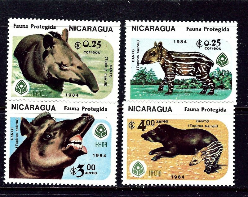 Nicaragua 1391-94 MNH 1984 Animals