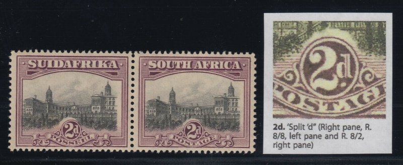 Südafrika, Sg 34ba, MNH  Split D Zoll Auswahl