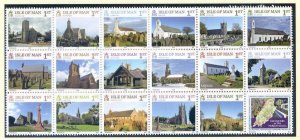 2016 Isle of Man Churches Set SG2118/2134 Unmounted Mint